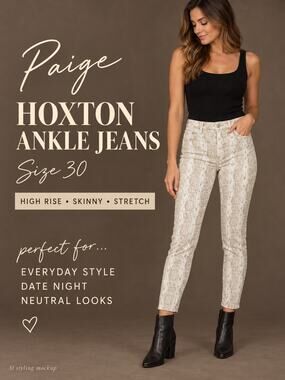 Neutral Roses Printable PAIGE | Pants & Jumpsuits | Paige Hoxton Ankle Jeans Size 3 Neutral ...